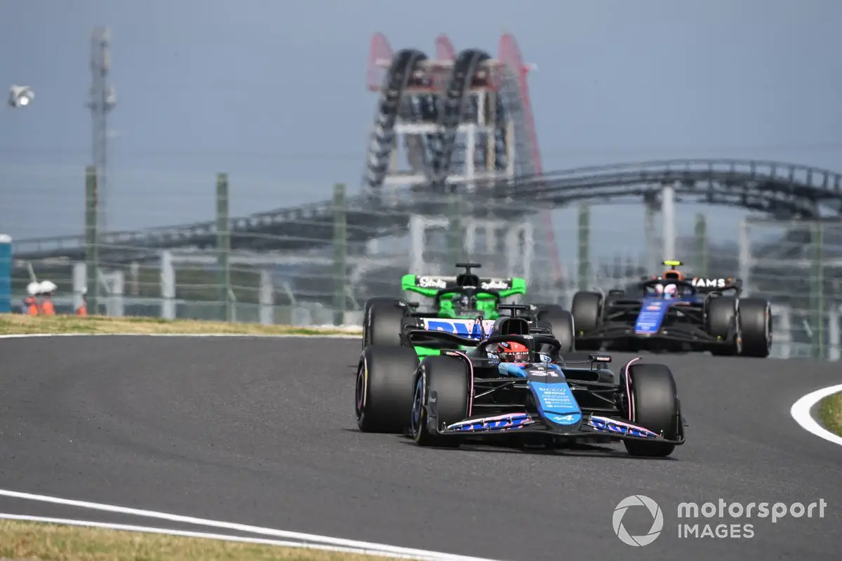 Esteban Ocon with Alpine A524