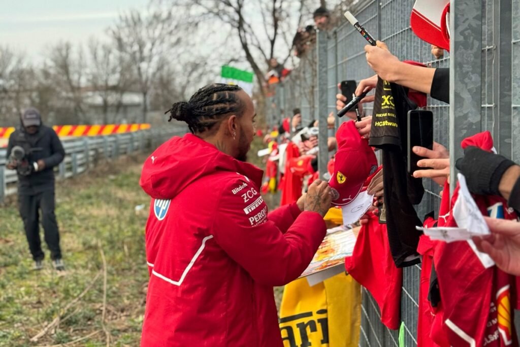 Lewis Hamilton with Ferrari