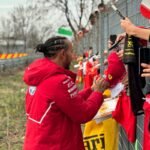 Lewis Hamilton with Ferrari