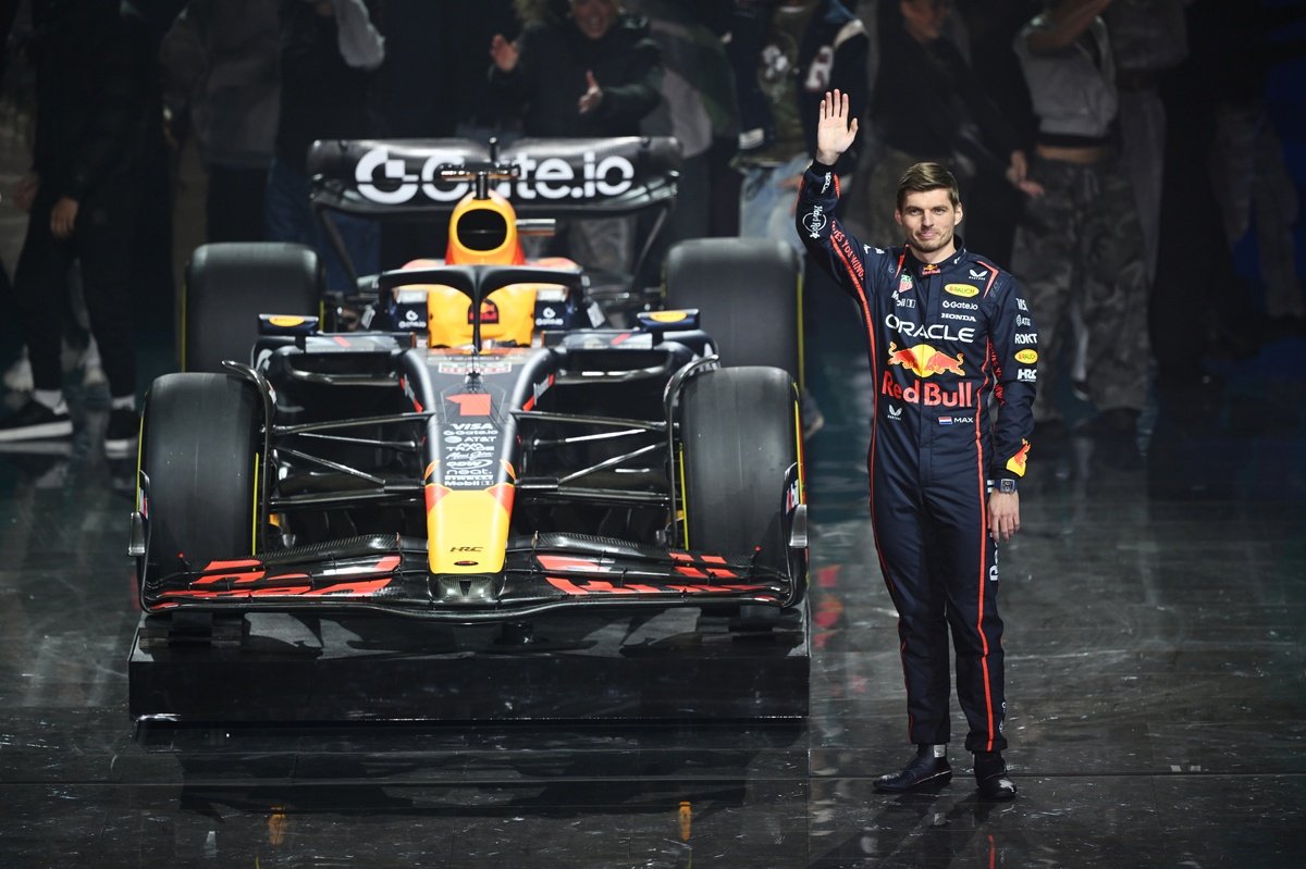 Red Bull Racing's RB21 with Max Verstappen