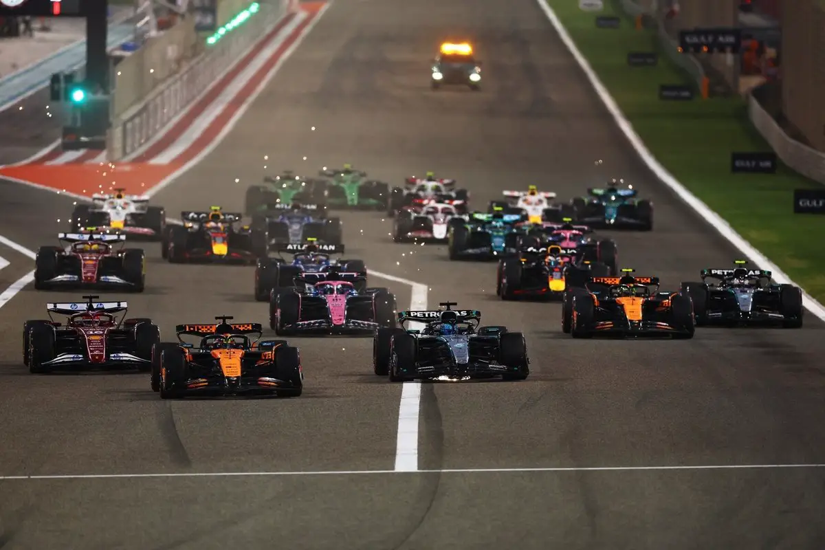 Charles Leclerc (Ferrari), Lando Norris (McLaren), Oscar Piastri (McLaren), George Russell (Mercedes)