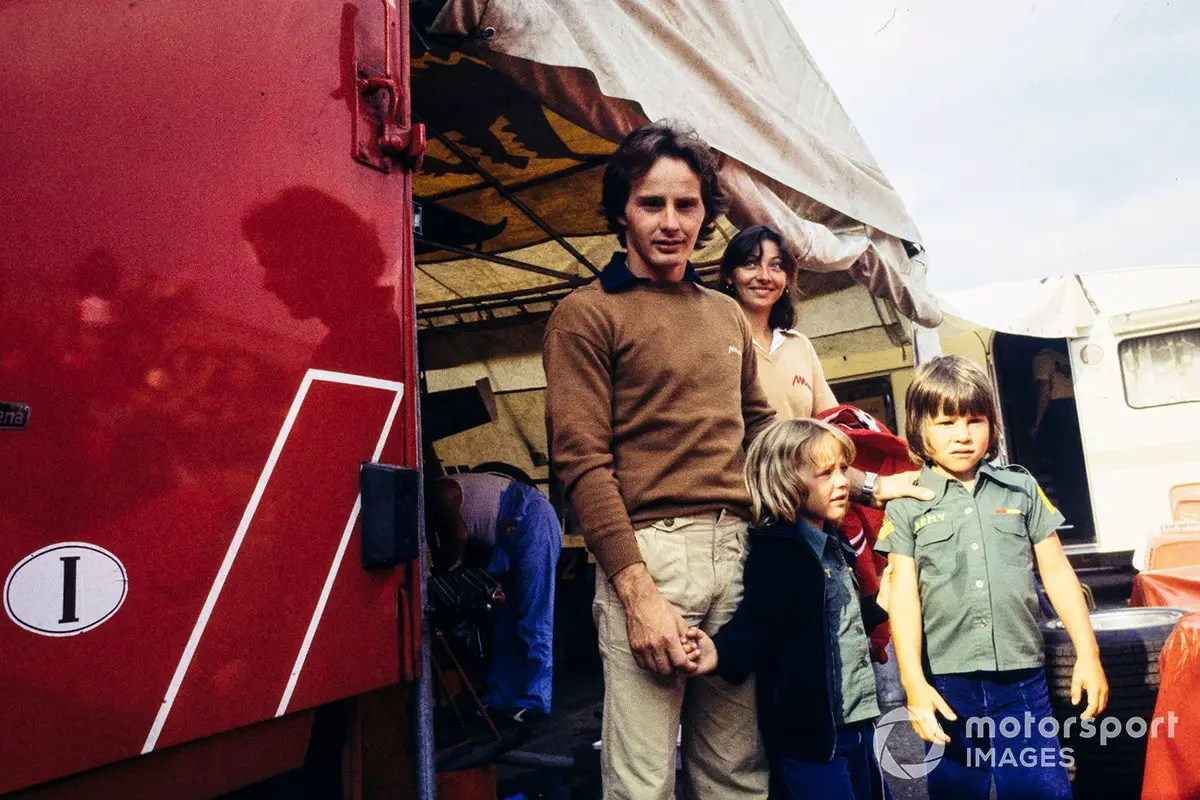Gilles Villeneuve with Family: Wife Joanna, Daughter Melanie, Son Jacques