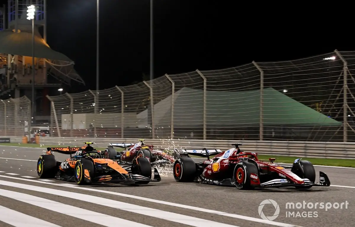 Lewis Hamilton, Ferrari vs. Charles Leclerc, Ferrari, Lando Norris, McLaren
