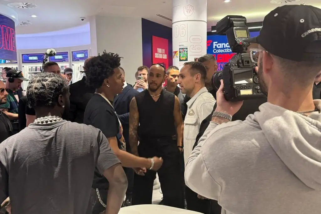 Lewis Hamilton at Ferrari's London Store Launch