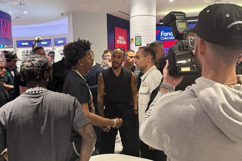 Lewis Hamilton at Ferrari's London Store Launch
