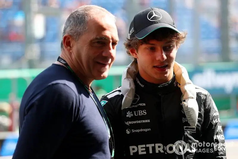 Marco Antonelli and Andrea Kimi with Mercedes