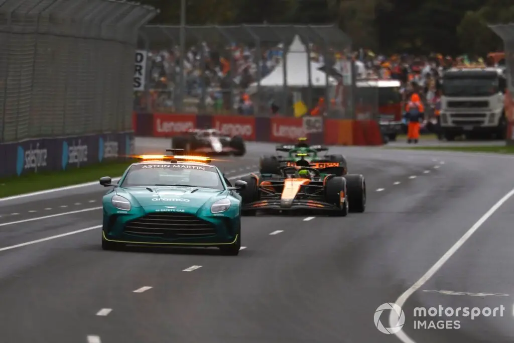 McLaren Behind Safety Car - Lando Norris