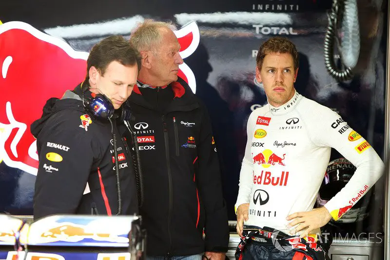 Sebastian Vettel, Red Bull Racing (Team Principal - Christian Horner, Dr Helmut Marko - Red Bull Motorsport Consultant)