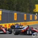 2021 Formula 1 Race: Charles Leclerc (Ferrari) vs Lewis Hamilton (Ferrari) & Carlos Sainz (Williams)