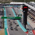 2022 Formula 1 Grid: Verstappen (Red Bull), Sainz (Ferrari), Hamilton (Mercedes), Russell (Mercedes), Stroll (Aston Martin), Norris (McLaren) with the remainder of the field