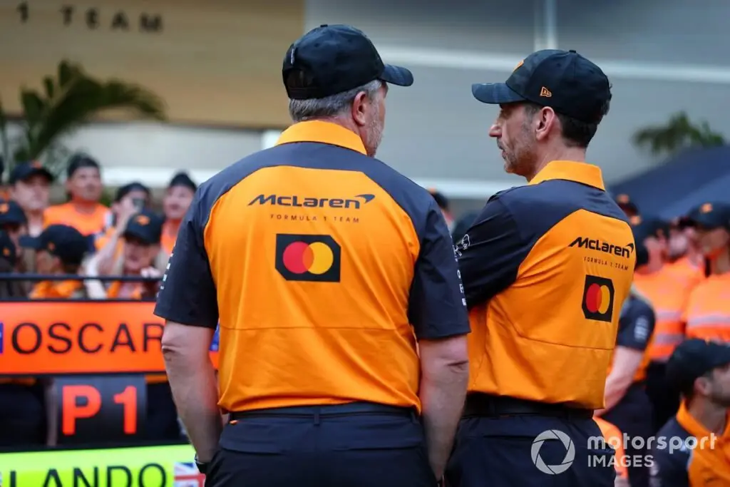 Andrea Stella with Zak Brown at McLaren