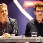 Audi CEO Gernot Dollner and Mattia Binotto, Heads of F1 Team KICK Sauber