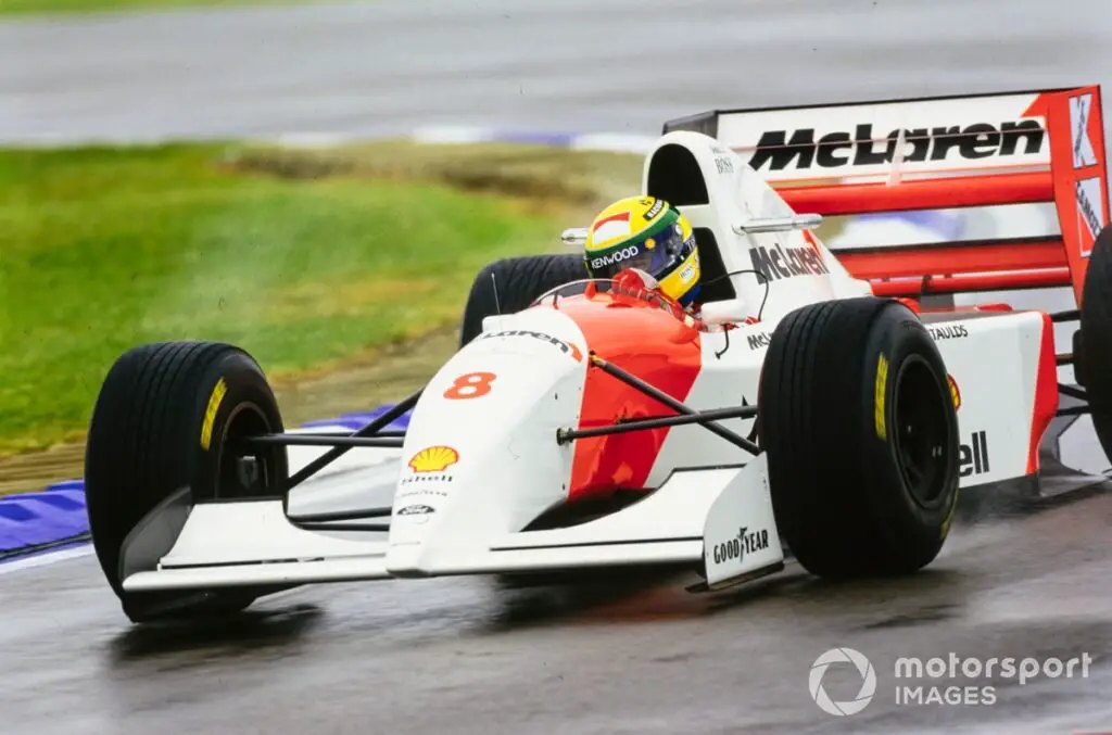 Ayrton Senna Driving McLaren MP4-8 with Ford Engine