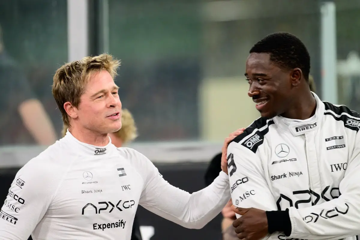 Brad Pitt and Damson Idris Image