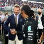 David Beckham, Lewis Hamilton, and Mercedes on the Starting Line
