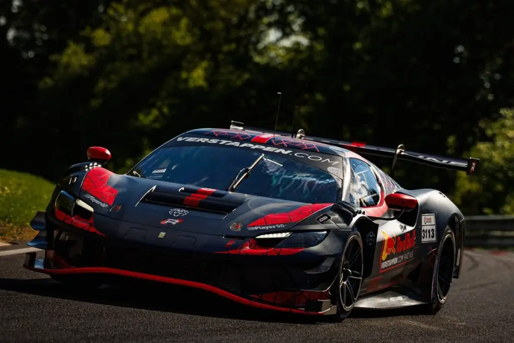 Emil Fray Driving Ferrari 496 GT3 with Max Verstappen