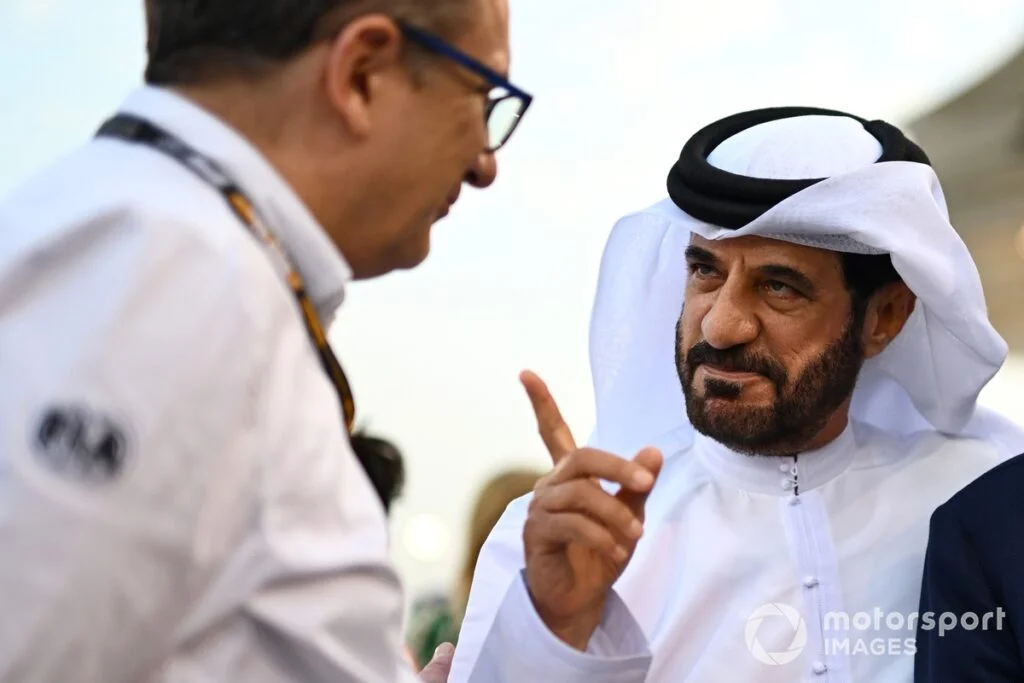 FIA President Mohammed ben Sulayem with Single Seater Director Nikolas Tombazis