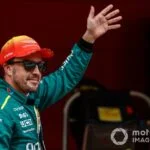 Fernando Alonso Waves at Aston Martin F1 Fans