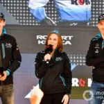George Russell, Claire Williams (Deputy Team Principal), Robert Kubica (Williams Racing) at Federation Square Event