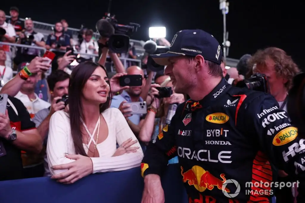 Max Verstappen (Red Bull Racing) and Kelly Piquet in Parc Ferme