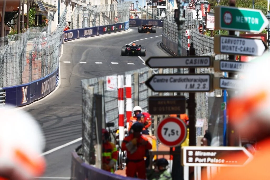 McLaren's Oscar Piastri versus Max Verstappen of Red Bull Racing