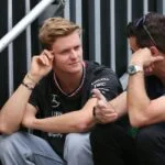 Mick Schumacher with Mercedes, alongside Dirk Mueller